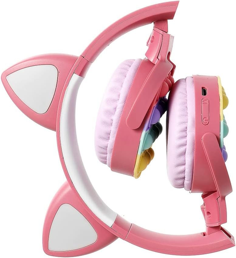 Cute LED cat headphones for children for music and videos