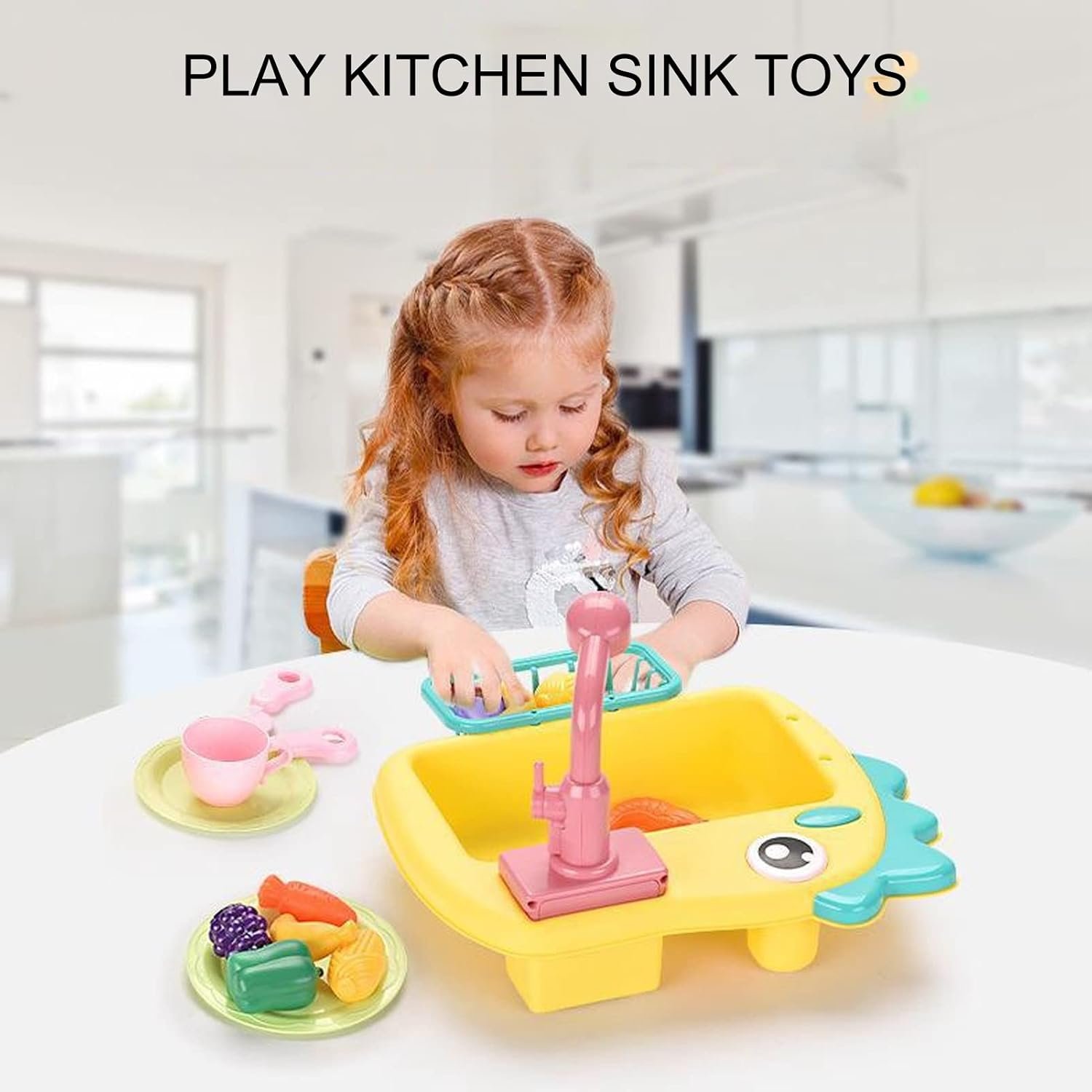 Battery operated dinosaur sink toy