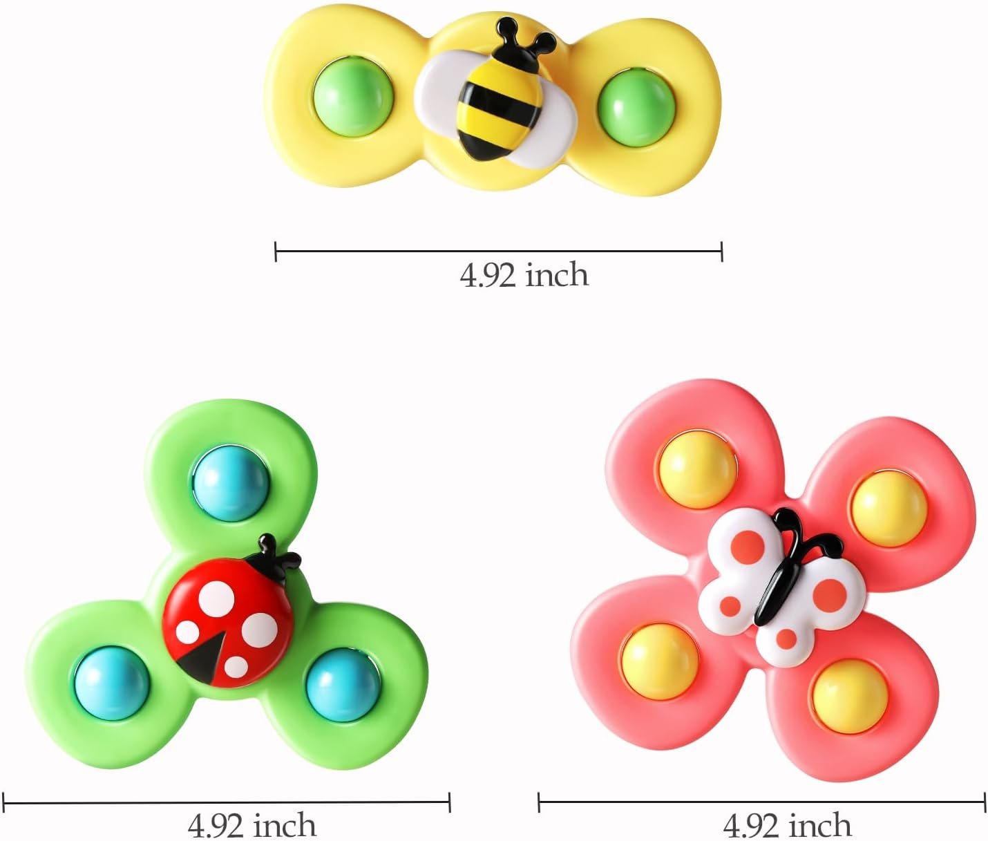 Baby Rattle Spinner Toy Set of 3