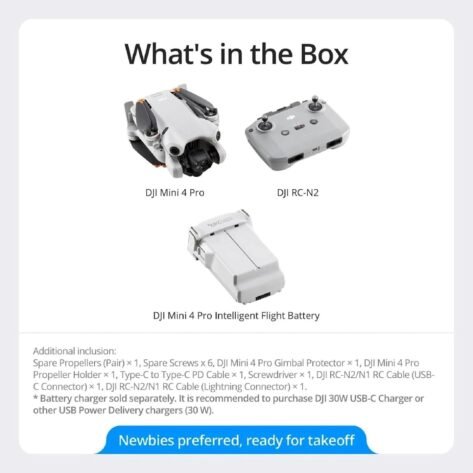 DJI Mini 4 Pro drone with GPS navigation