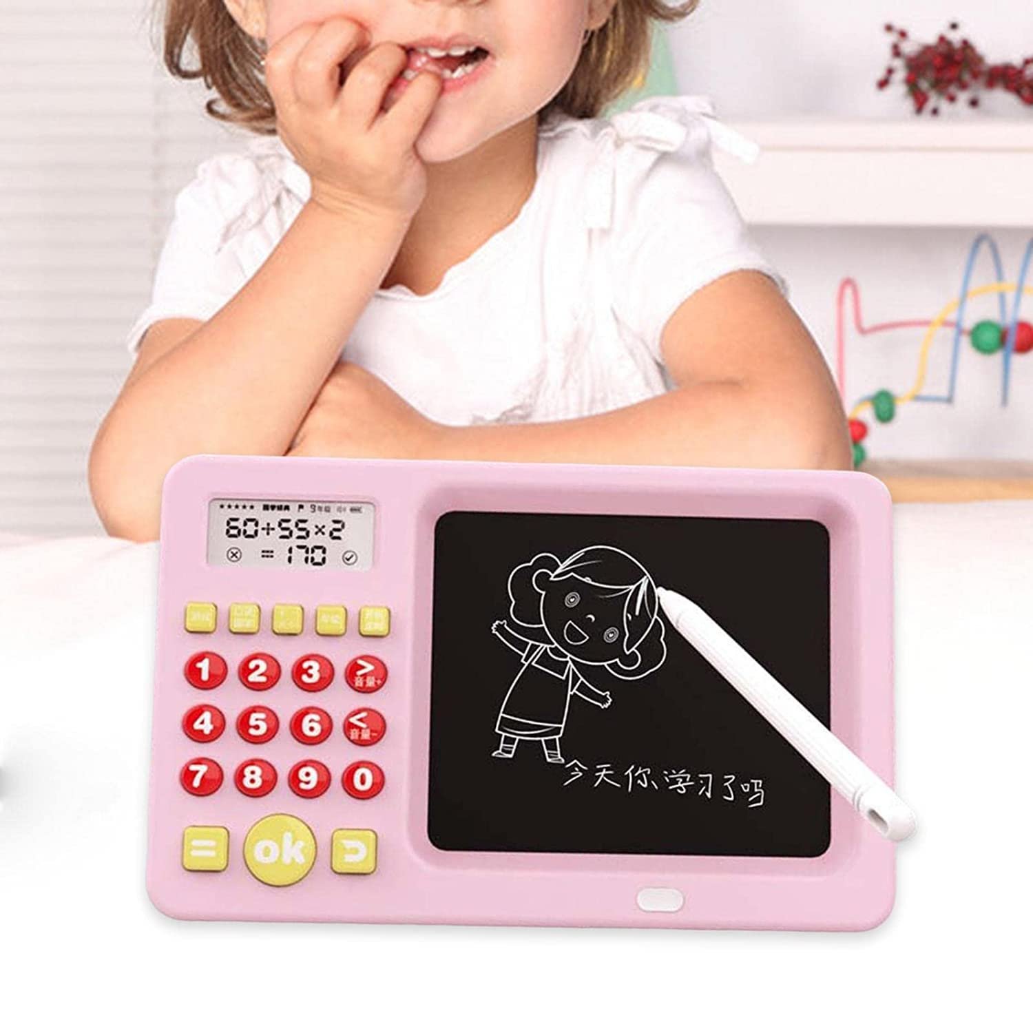 Reusable LCD writing board for drawing and maths practice