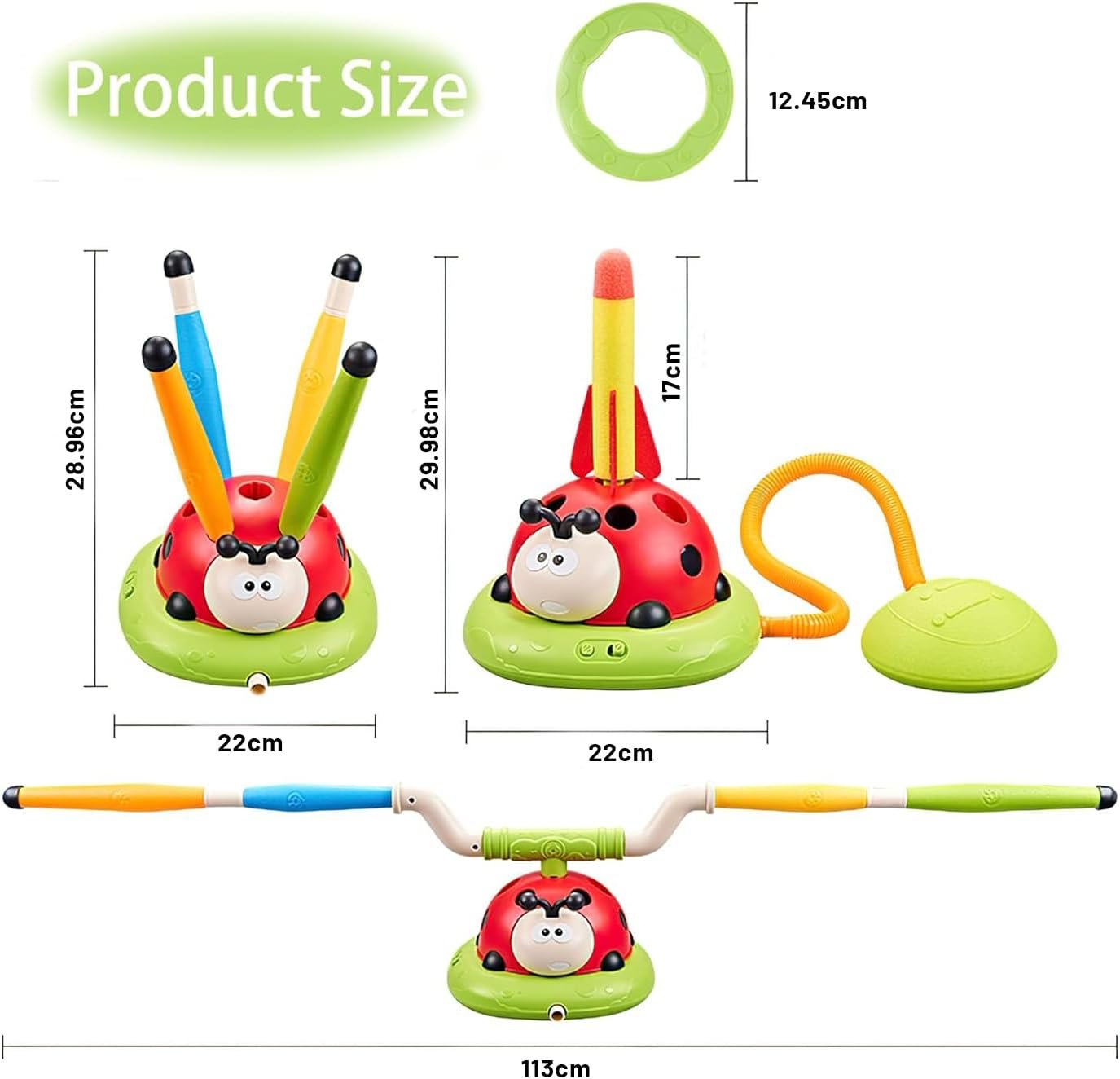 3-in-1 Ladybug Activity Toy for Kids