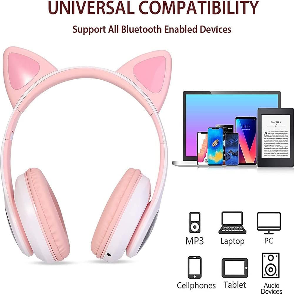 Foldable cat ear headset for kids