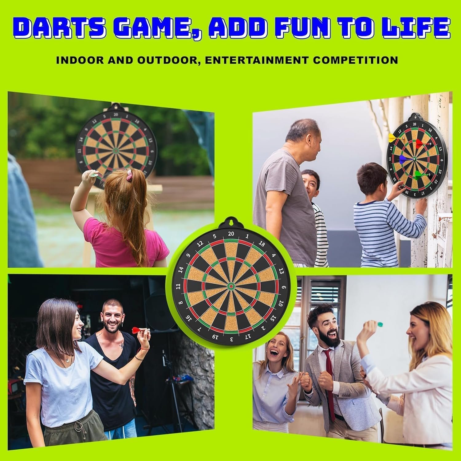 Magnetic dartboard set for home