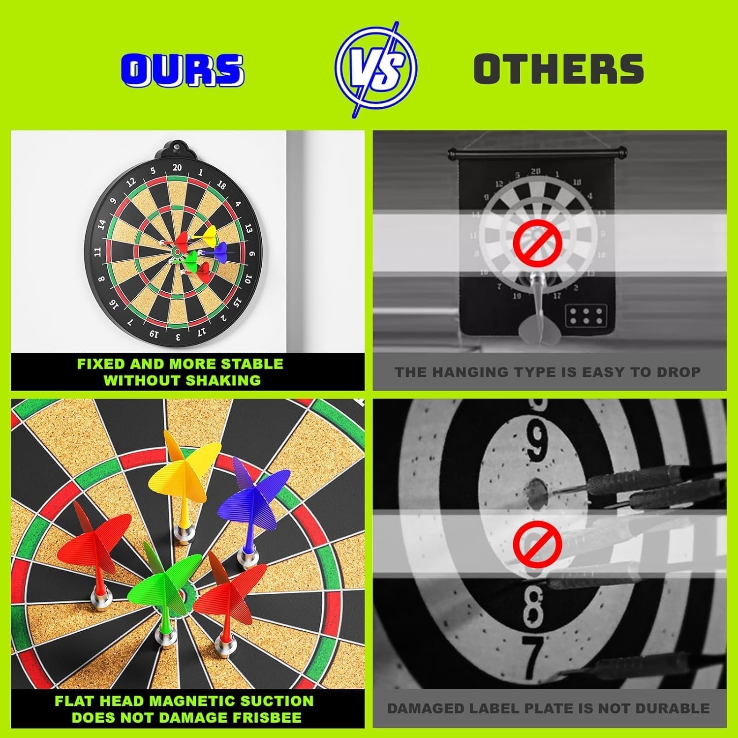 16 inch magnetic dartboard