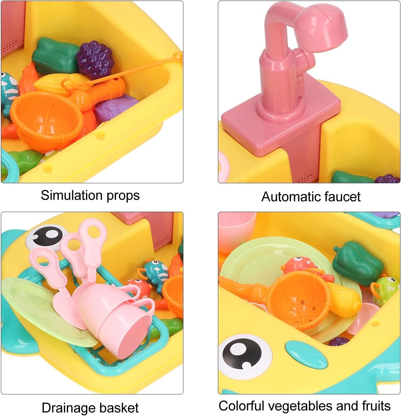 Dinosaur kitchen playset with running water