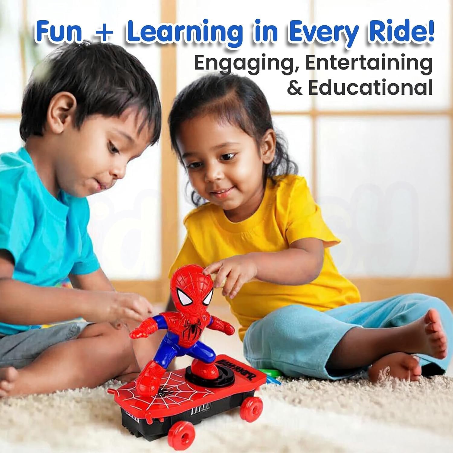 Spider-Man 360 degree rotating stunt toy with lights and sound