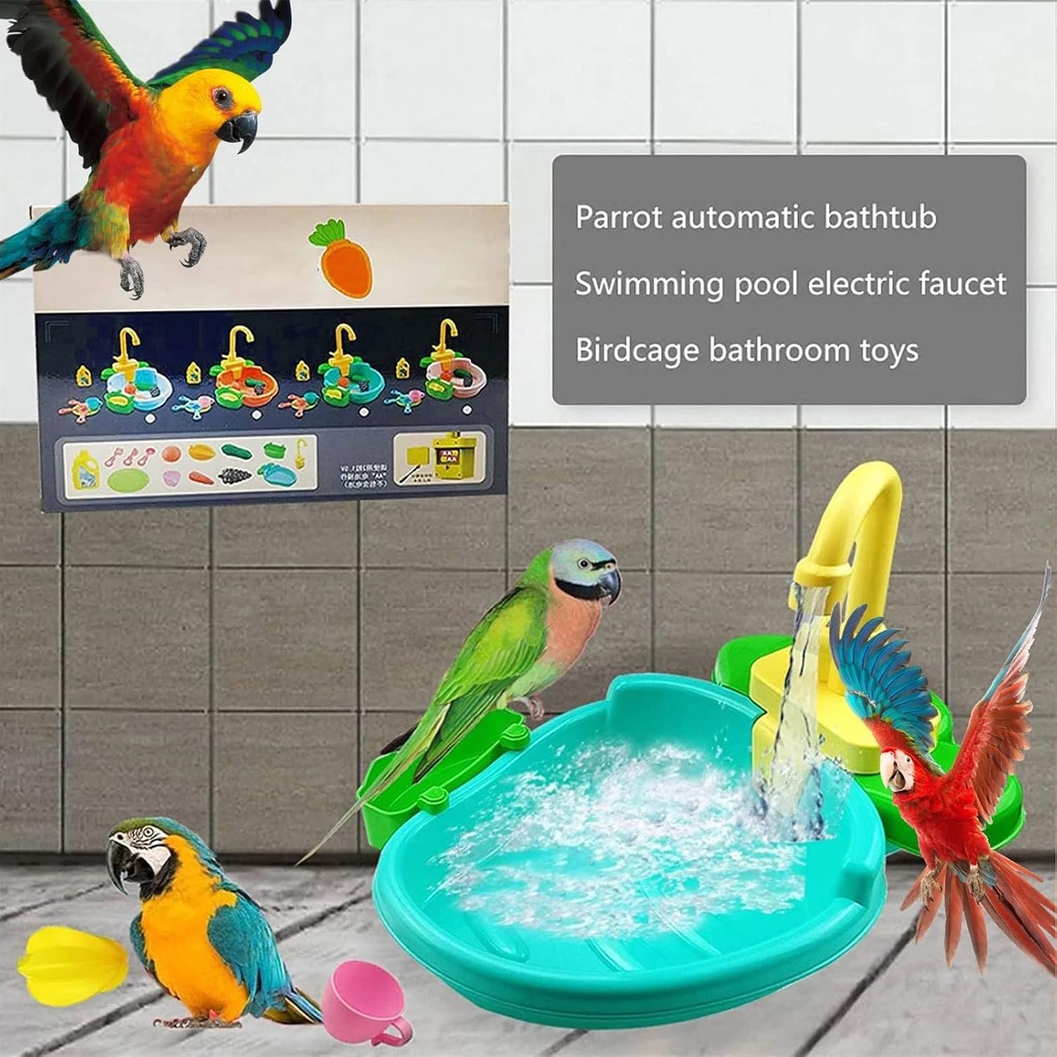Kids Vegetable Kitchen Sink Toy with Running Water, Pretend Play Washing Basin - Image 3