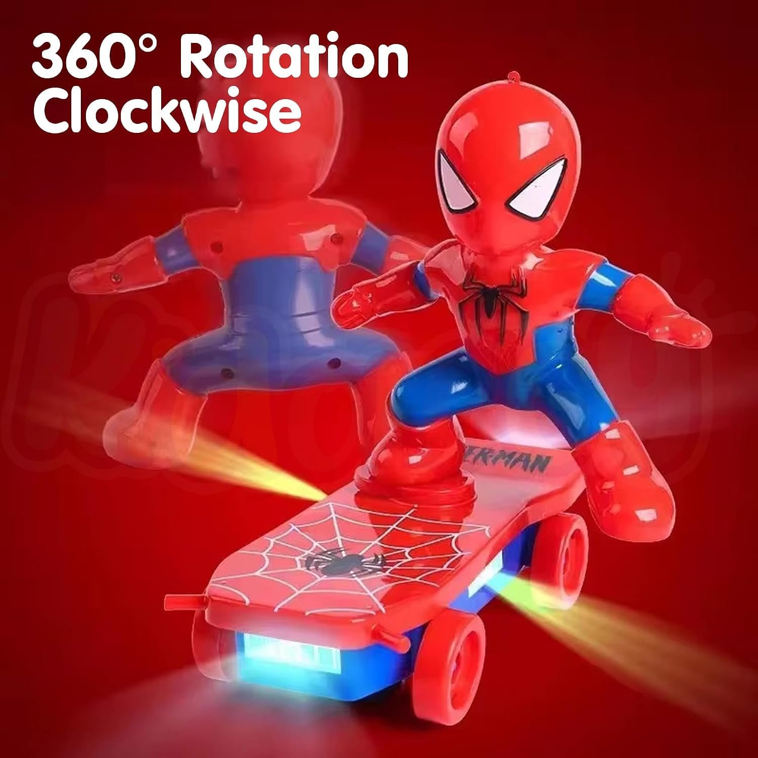Spider-Man stunt toy with music and flashing lights