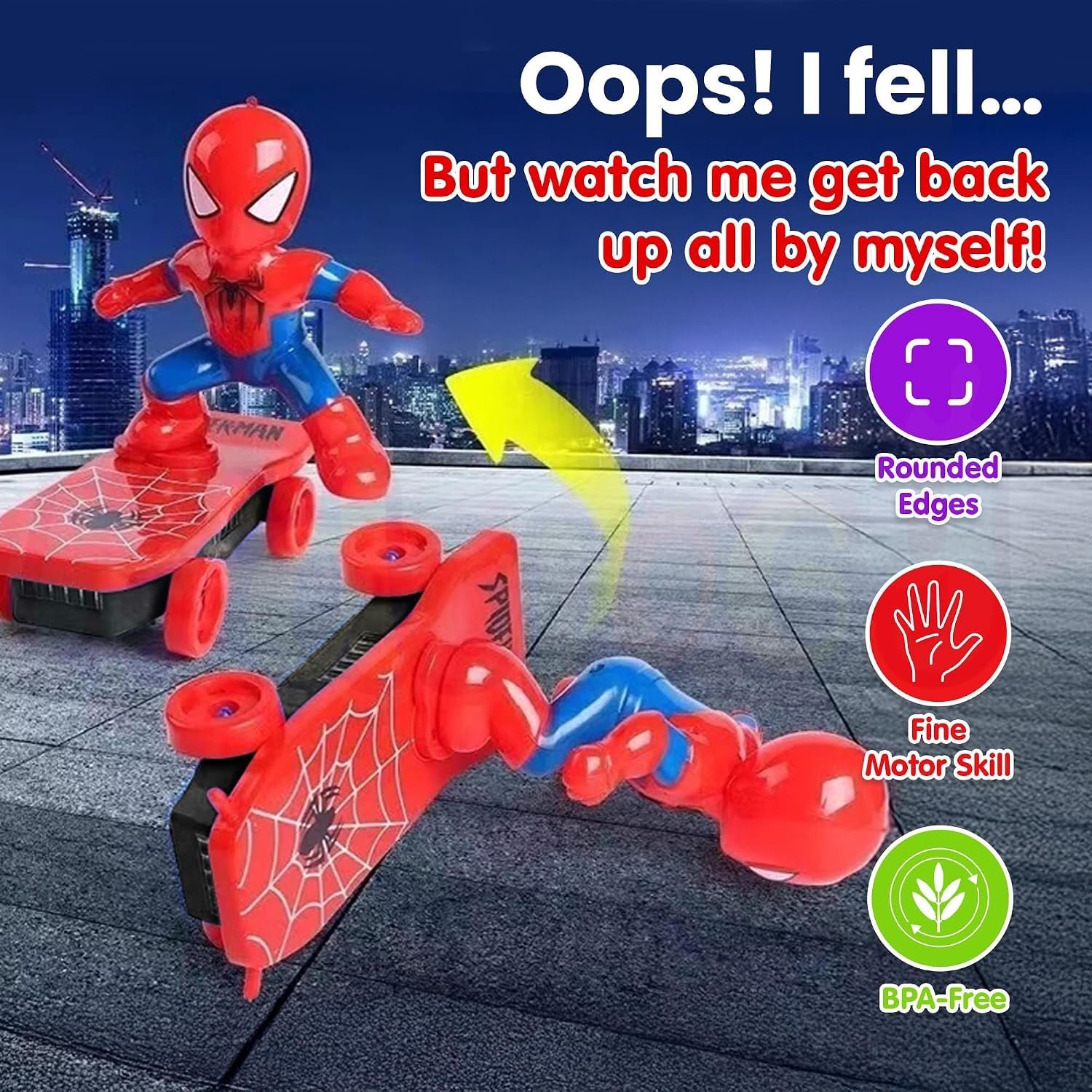 360 degree spinning superhero toy for children