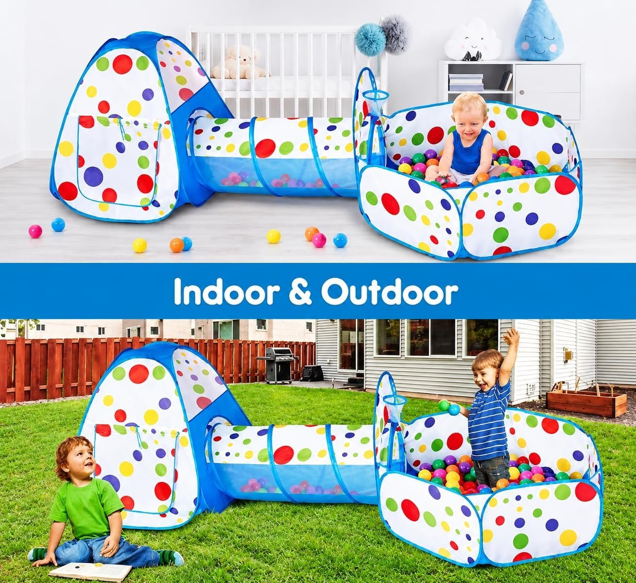indoor outdoor blue play tent house