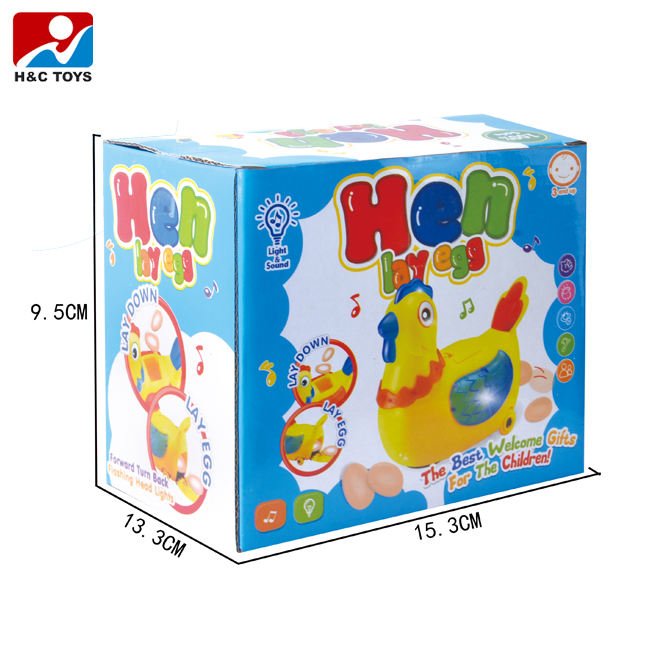 Musical egg-laying duck toy for kids