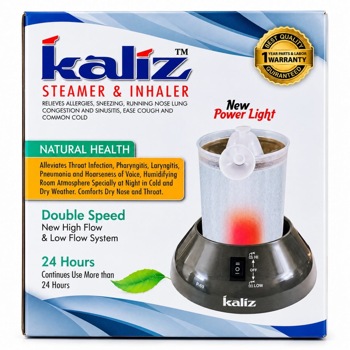 Kaliz Facial Steamer and Inhaler – 3-in-1 Steam Humidifier with 2.5L Tank - Image 2