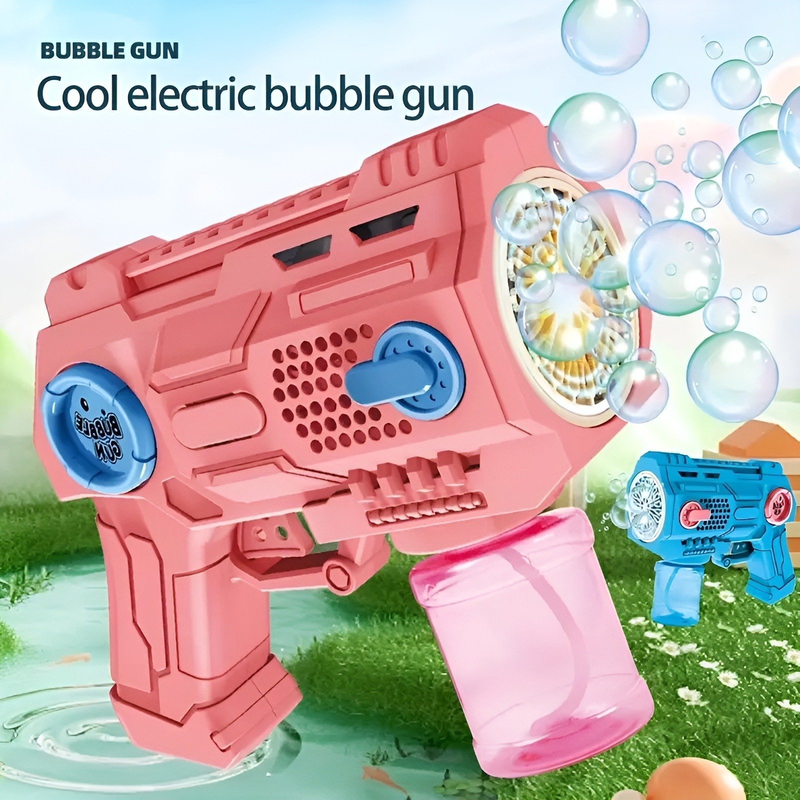 automatic mess free bubble gun blower