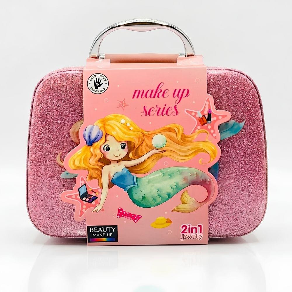 2-in-1 Beauty Makeup Kit for Girls with Jewelry
