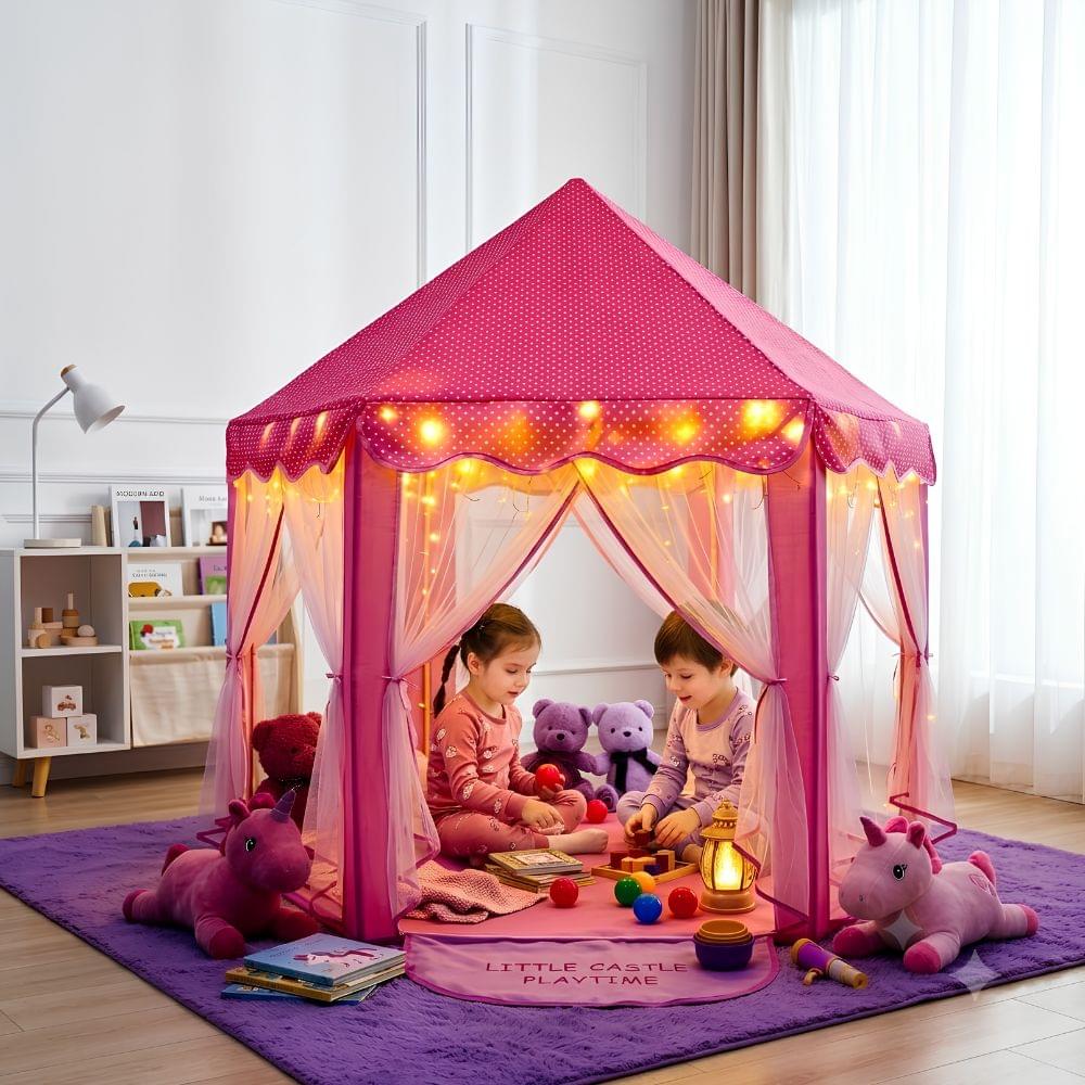 Princess Tent House for Girls and Boys – Foldable Indoor Play Tent for Kids