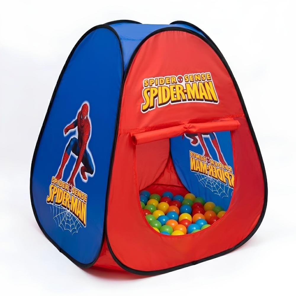 Pop Up Play Spiderman Tent House with 50 Soft Balls(1-4 years)