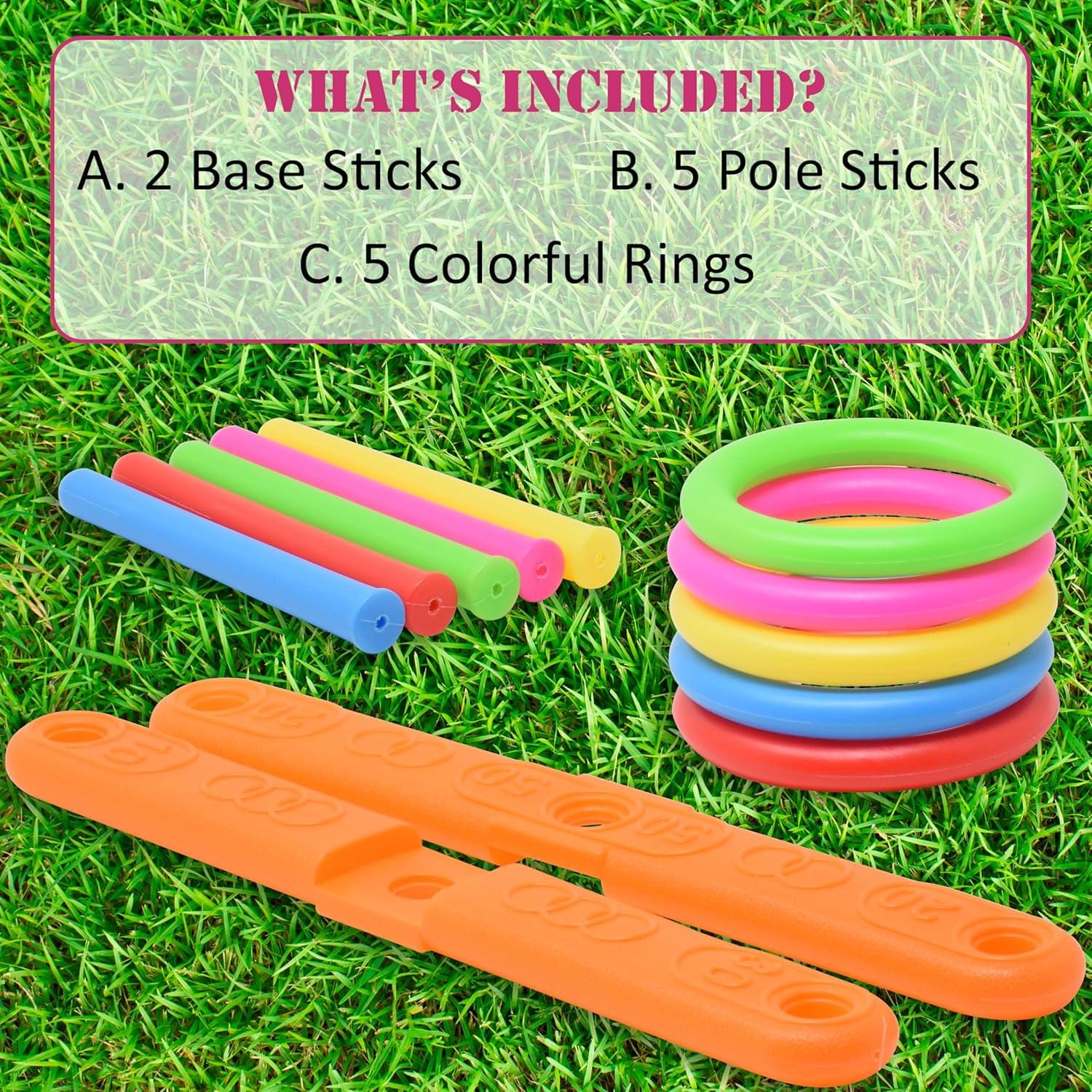 Rainbow Rings Toss Game for Kids Fun - Image 6