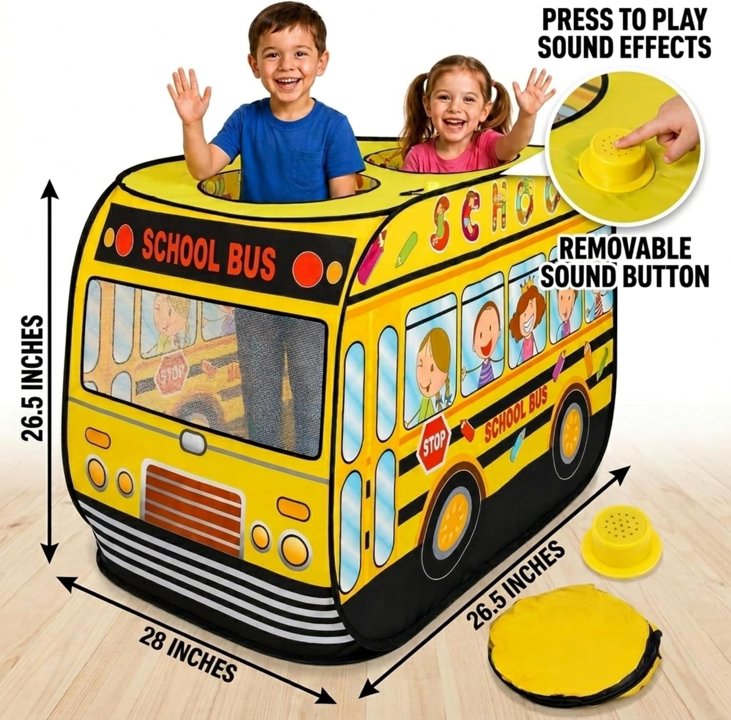 Pop up bus tent for kids