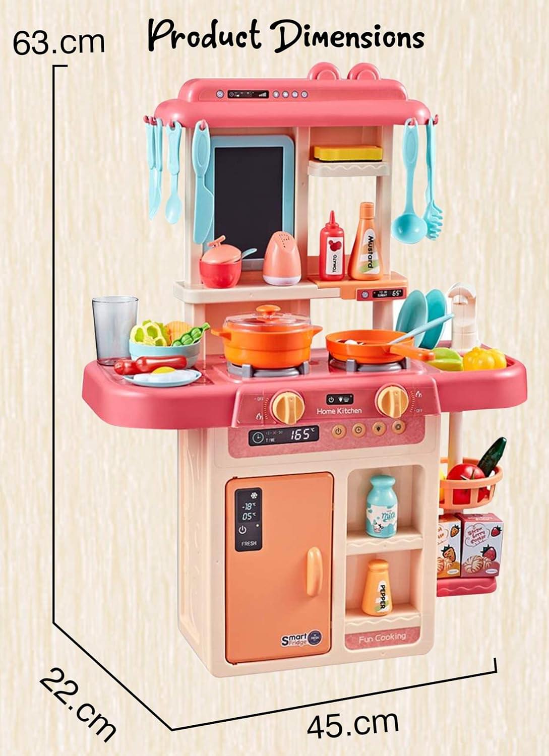 42 PCS Kitchen Set for Girls with Spray, Lights & Music - Image 2
