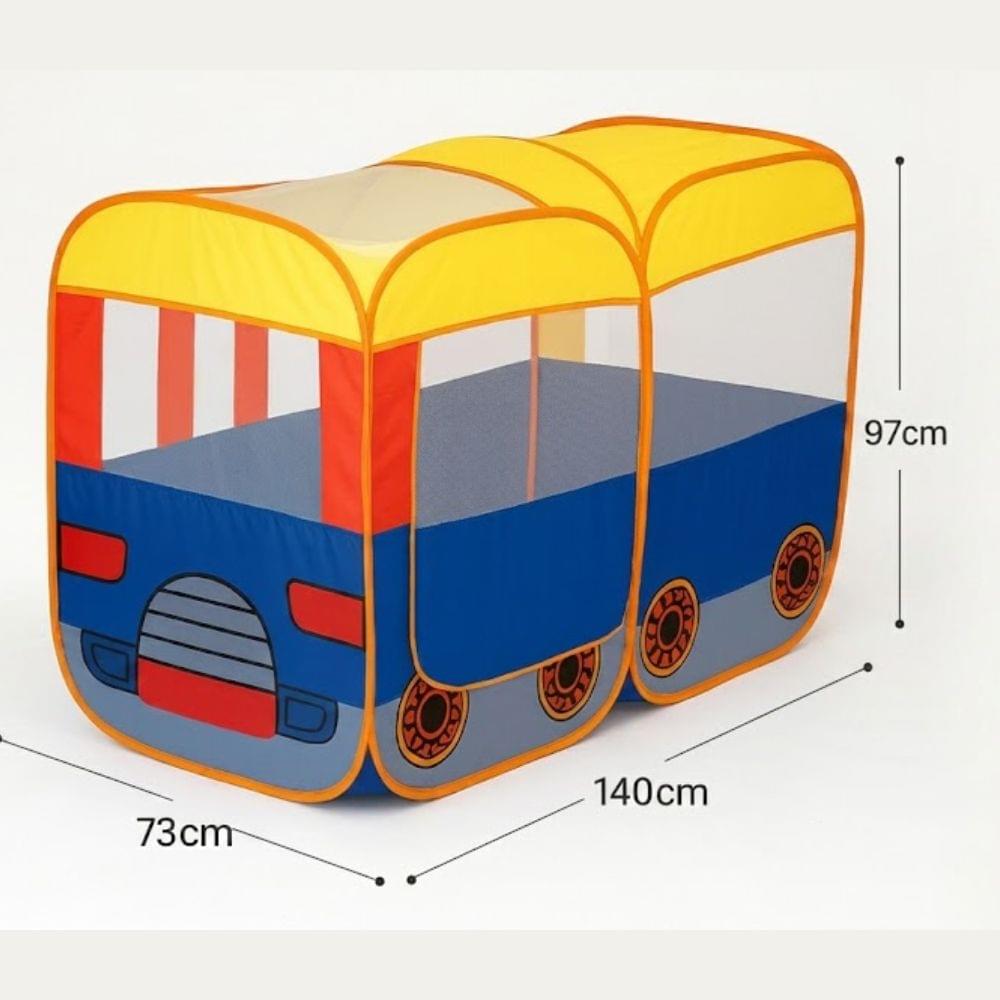 Kids Tent House in Bus Shape for Indoor & Outdoor Fun - Image 2