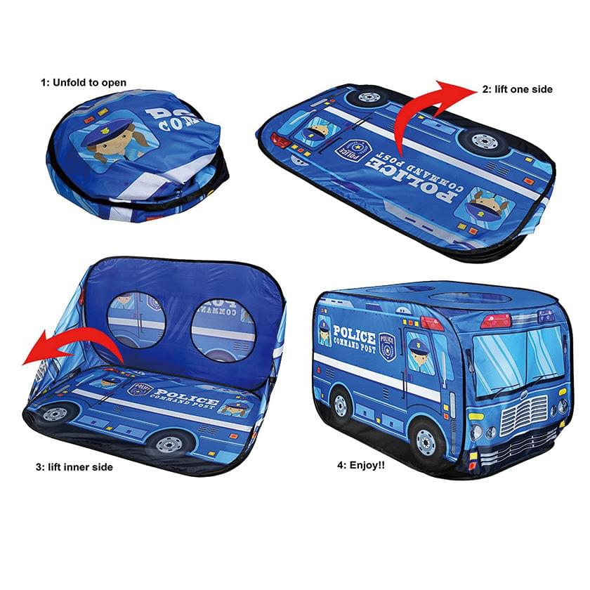 Police Car Pop Up Play Tent for Kids